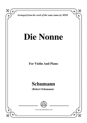 Book cover for Schumann-Die Nonne,for Violin and Piano