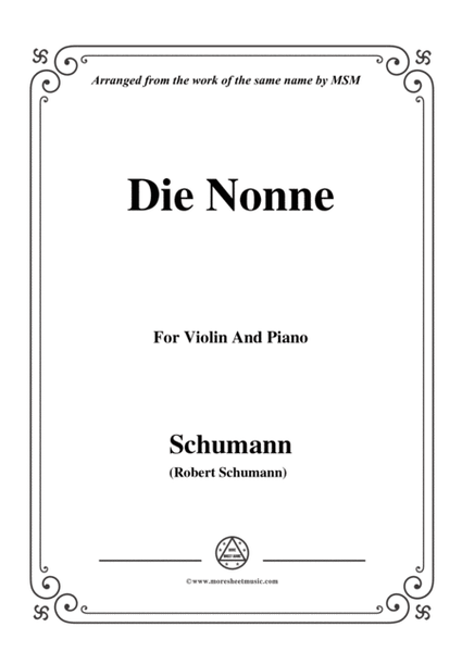 Schumann-Die Nonne,for Violin and Piano image number null