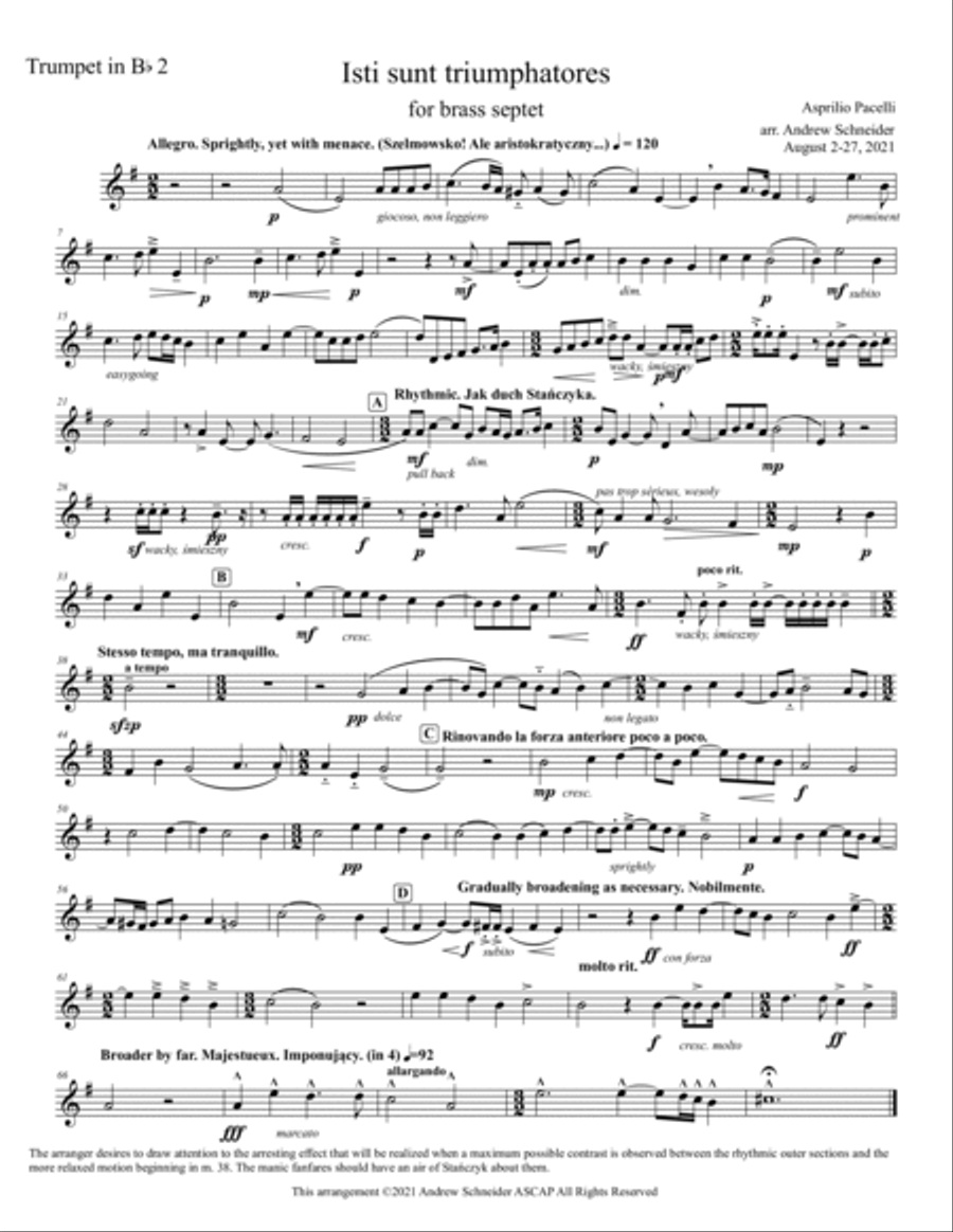 Isti sunt triumphatores Brass Ensemble scores gallery preview page 6
