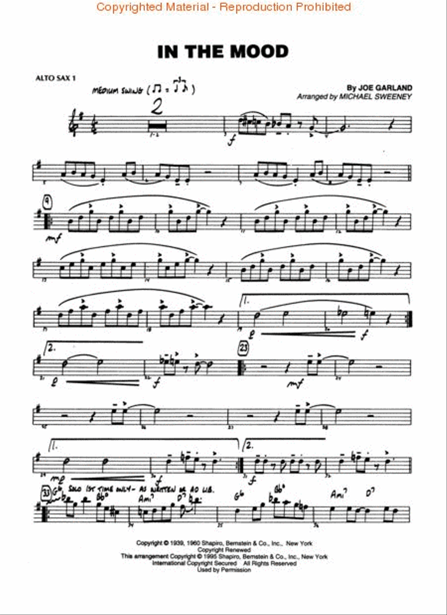 Easy Jazz Favorites – Alto Sax 1 Jazz Ensemble scores gallery preview page 3