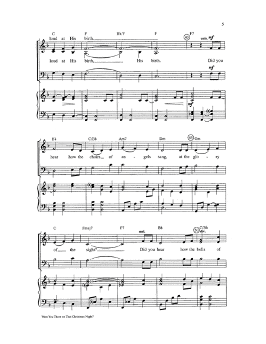 Were You There on That Christmas Night? Choir scores gallery preview page 4