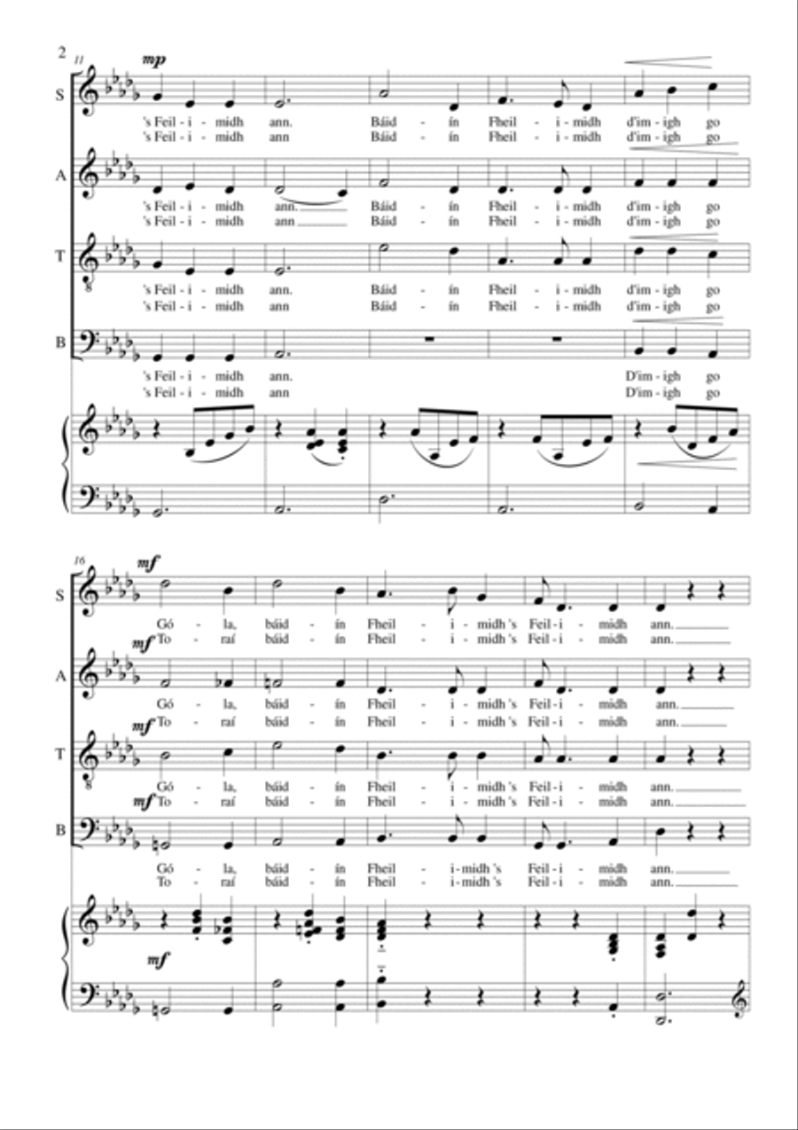 Báidín Fheilimidh Báidín Fheilimidh 4-Part scores gallery preview page 3