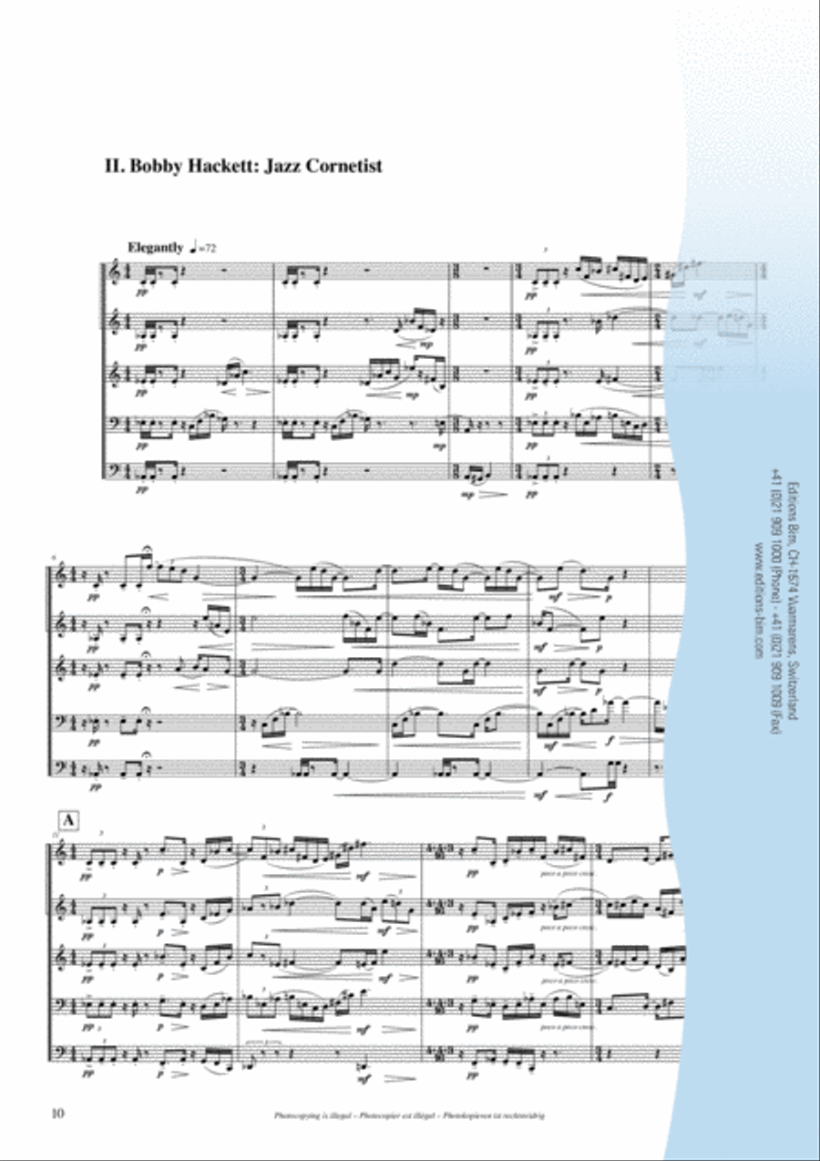 Distant Voices Brass Quintet scores gallery preview page 4
