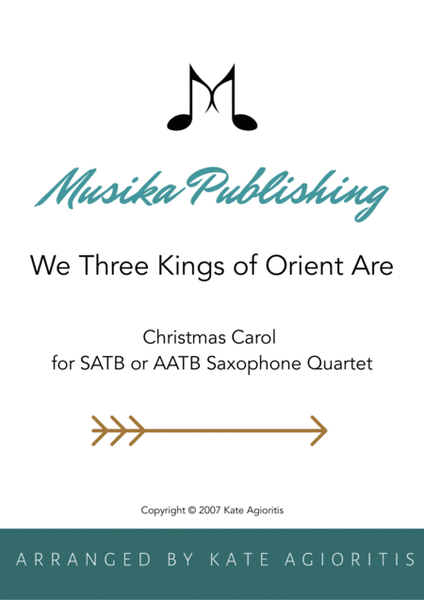 We Three Kings of Orient Are - for Saxophone Quartet image number null