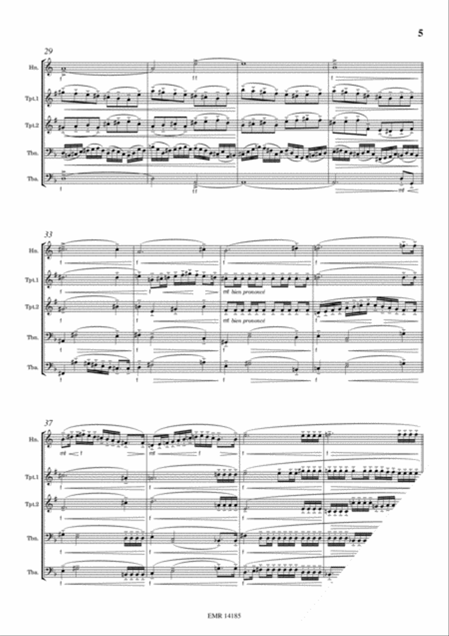 Suite Gothique Brass Quintet scores gallery preview page 5