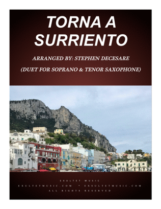 Torna A Surriento (Come Back to Sorrento) (Duet for Soprano and Tenor Saxophone)