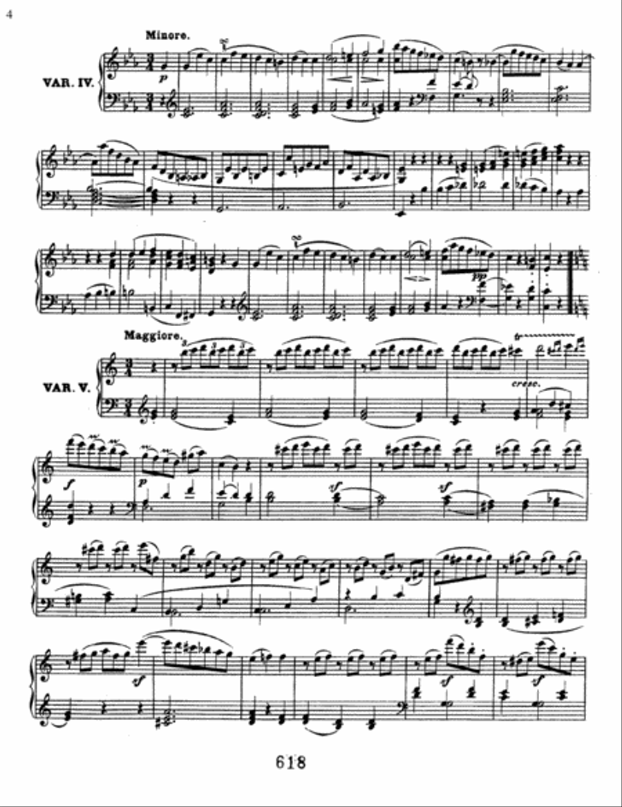 Variations (8) On A Romance By Gretry, Woo 72 Piano Solo scores gallery preview page 4