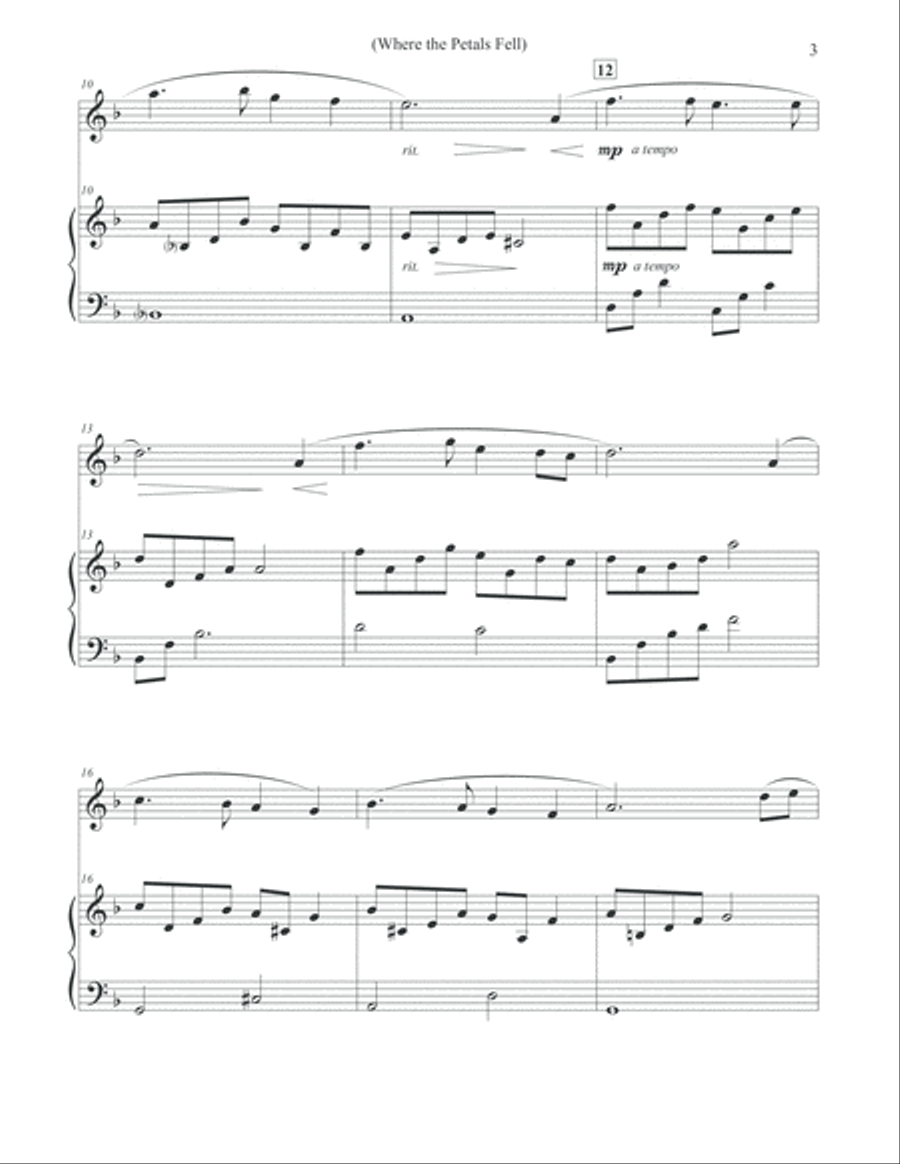 Where the Petals Fell - Oboe & Piano Piano scores gallery preview page 3