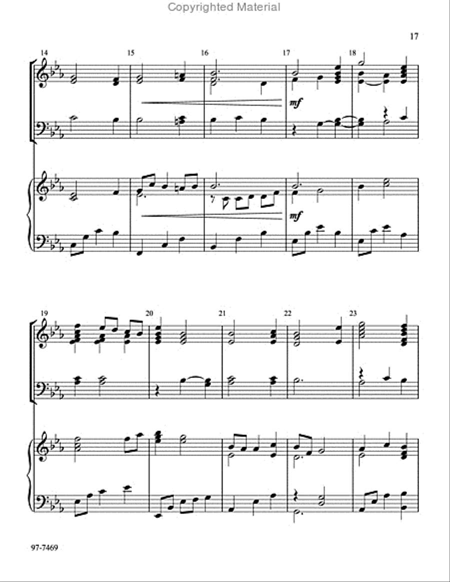 Lenten Folio for Handbells and Piano Handbell Choir scores gallery preview page 17