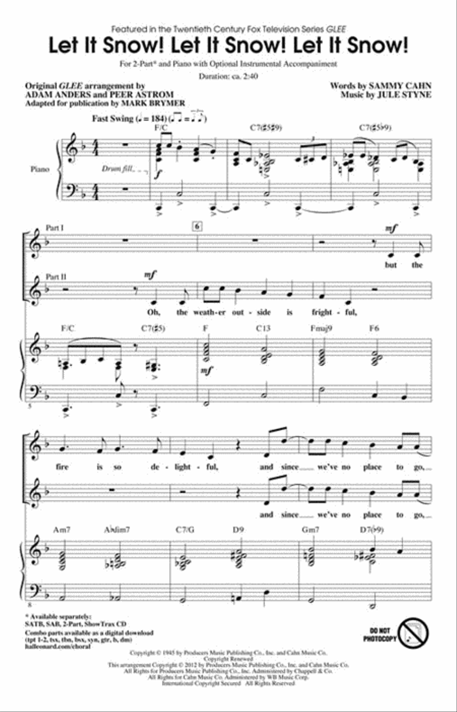Let It Snow! Let It Snow! Let It Snow! 2-Part scores gallery preview page 2