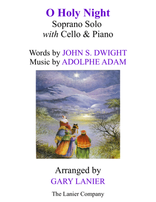 Book cover for O HOLY NIGHT (Soprano Solo with Cello & Piano - Score & Parts included)