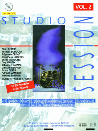 Book cover for Studio Session (volume 2) Avec Cd