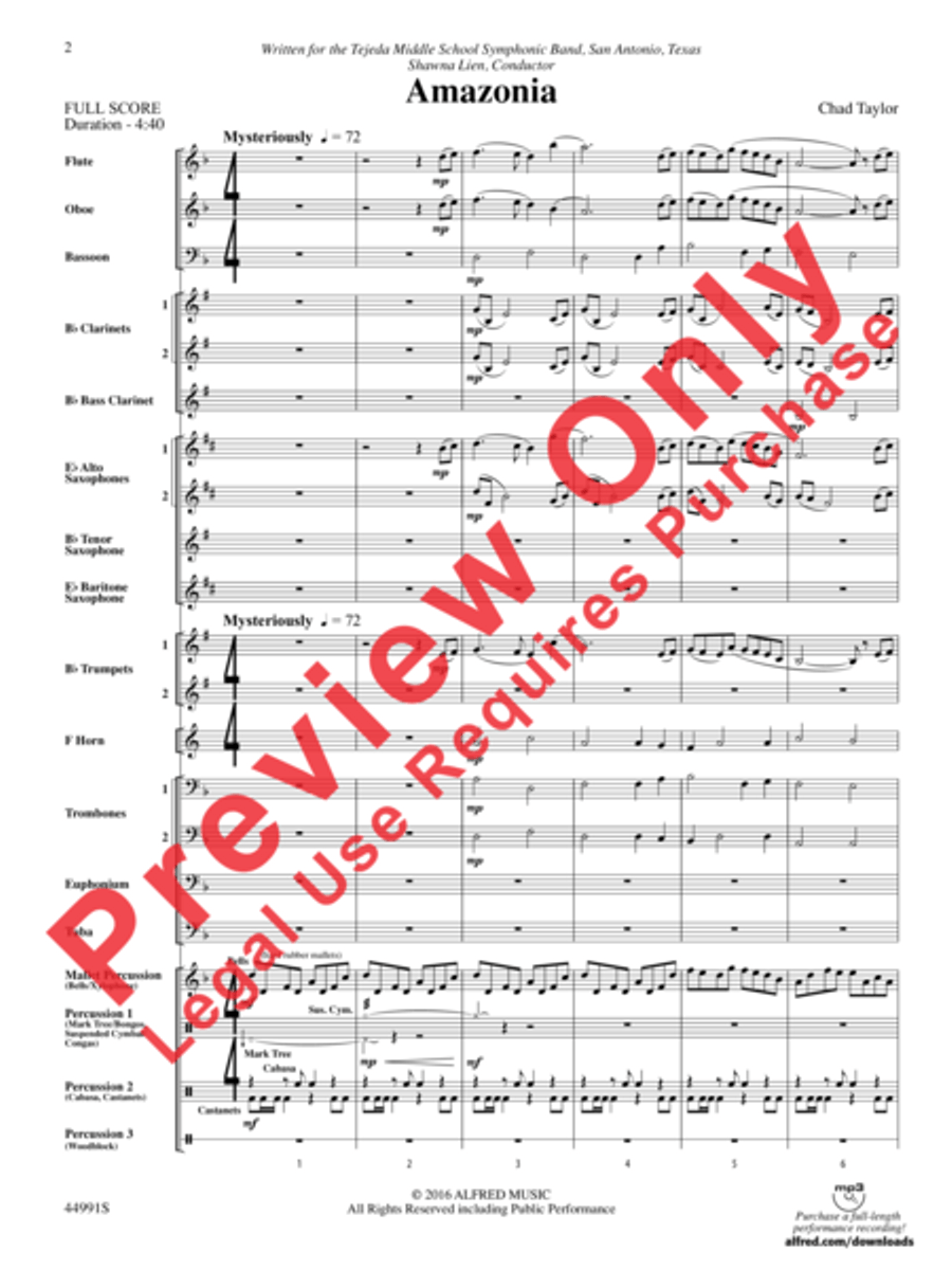 Amazonia Concert Band scores gallery preview page 3