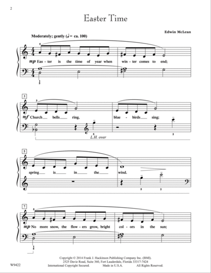 Easter Time Piano Solo scores gallery preview page 2