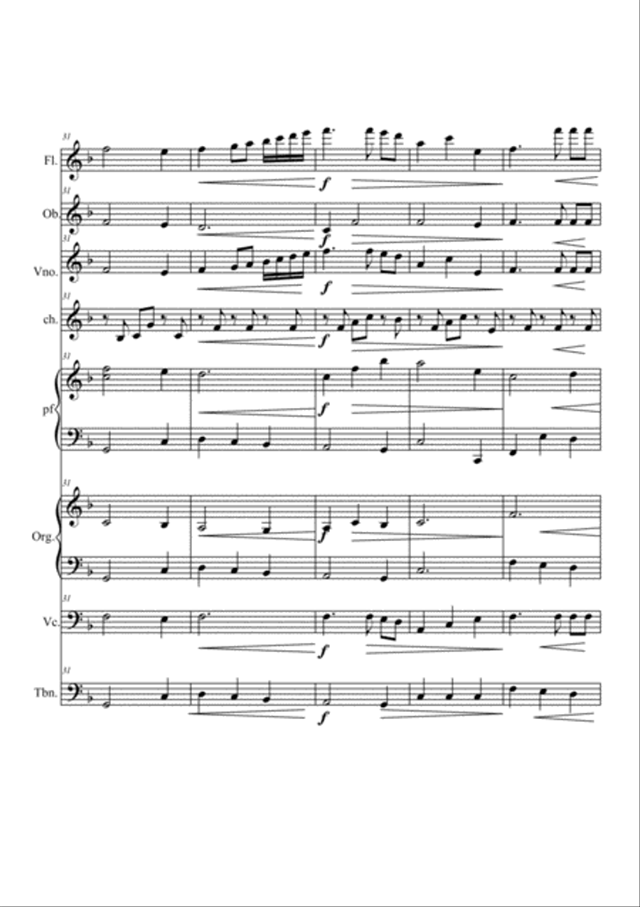 Intermezzo from Cavalleria rusticana for school orchestra Large Ensemble scores gallery preview page 6