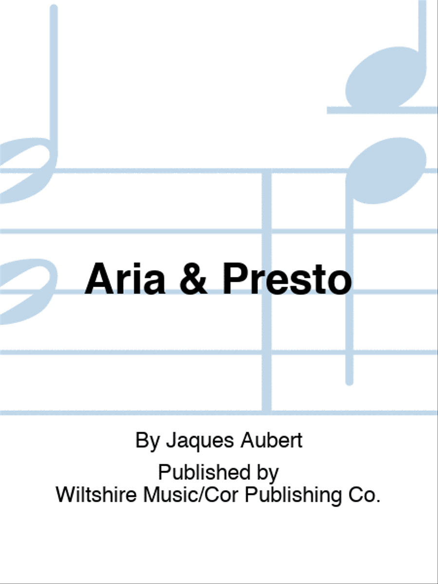 Aria & Presto Aria & Presto Clarinet Solo scores gallery preview page 1
