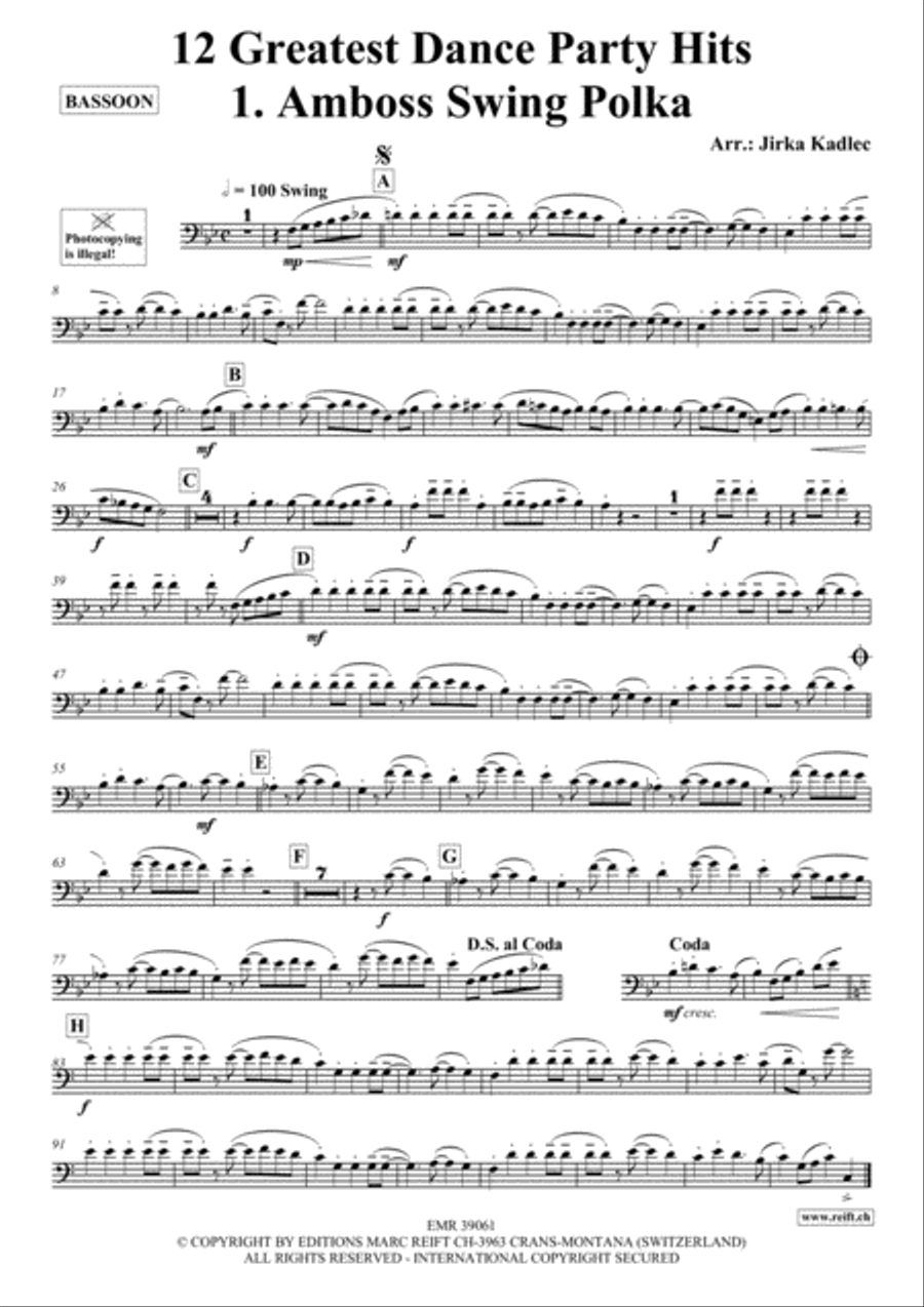 12 Greatest Dance Party Hits Bassoon scores gallery preview page 2