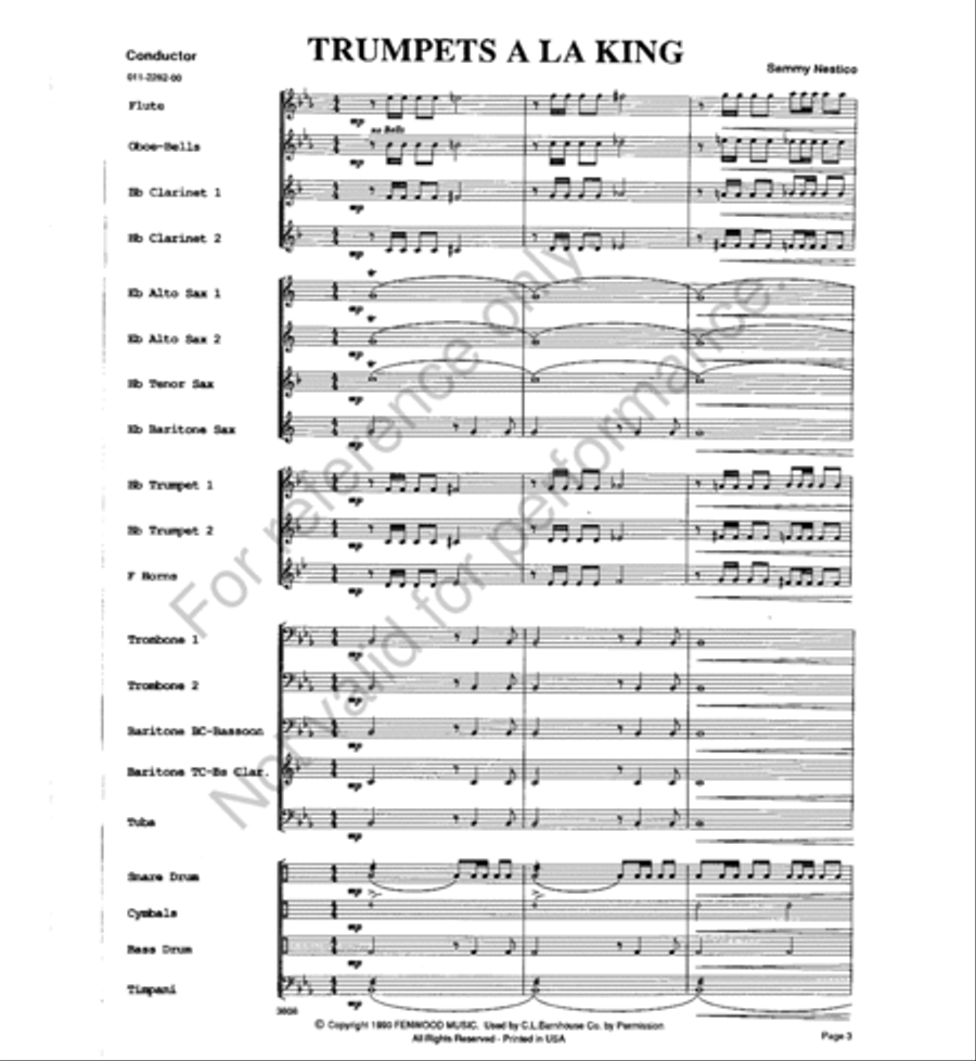Trumpets a la King Trumpets a la King Concert Band scores gallery preview page 2