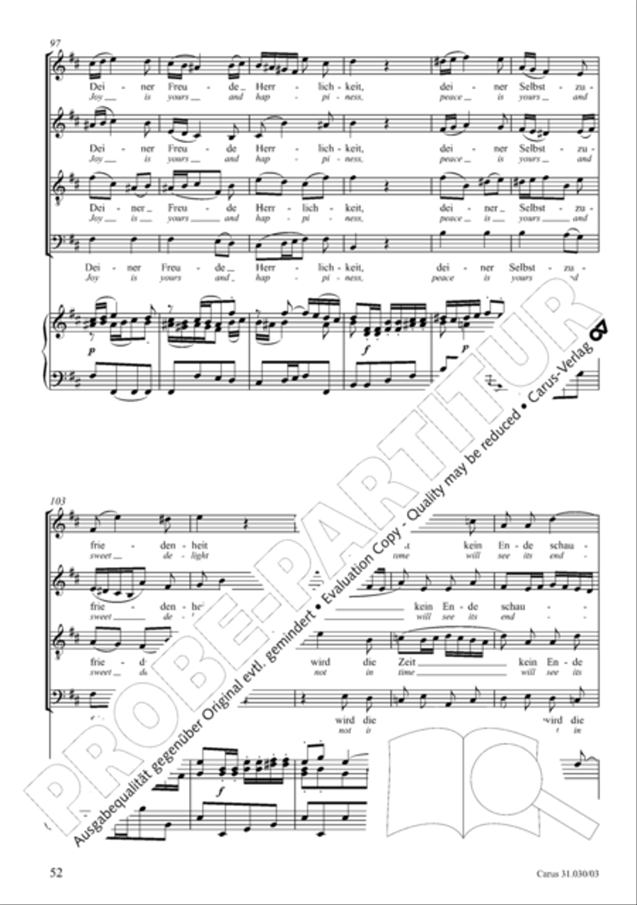 Joyful be, O ransomed flock (Freue dich, erloste Schar) 4-Part scores gallery preview page 53