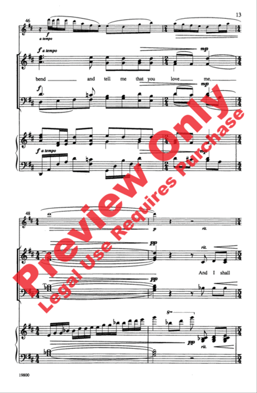 Danny Boy 4-Part scores gallery preview page 13