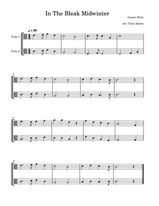 In The Bleak Midwinter (Easy Viola Duet)
