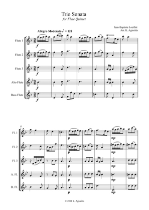 Trio Sonata Op. 2 No. 8 4th Movement - for Flute Choir