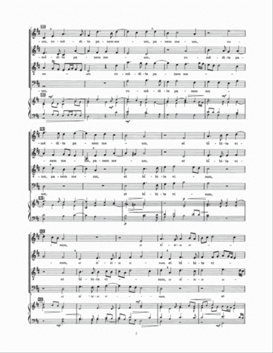 Venite Comedite Venite Comedite Choir scores gallery preview page 2