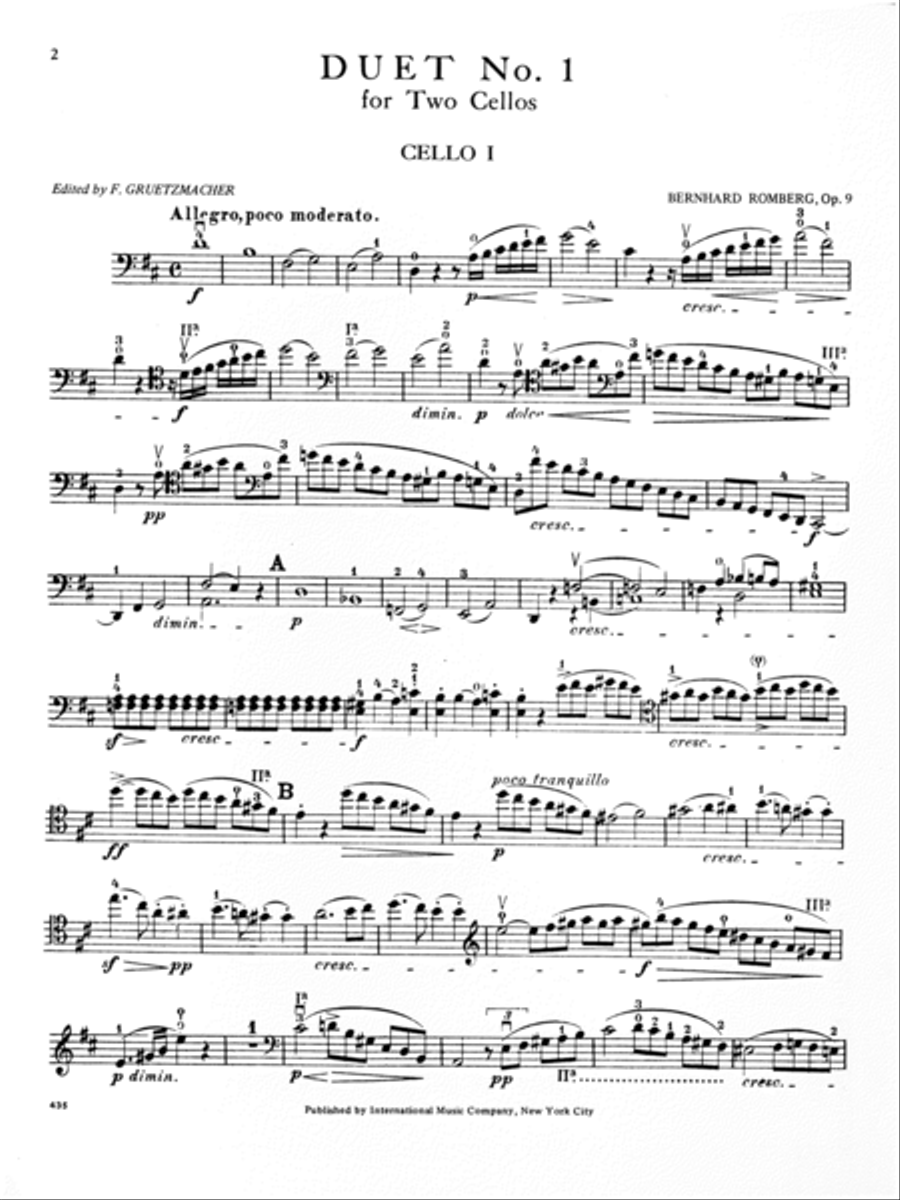 Duet No. 1 For Two Cellos String Duet scores gallery preview page 2