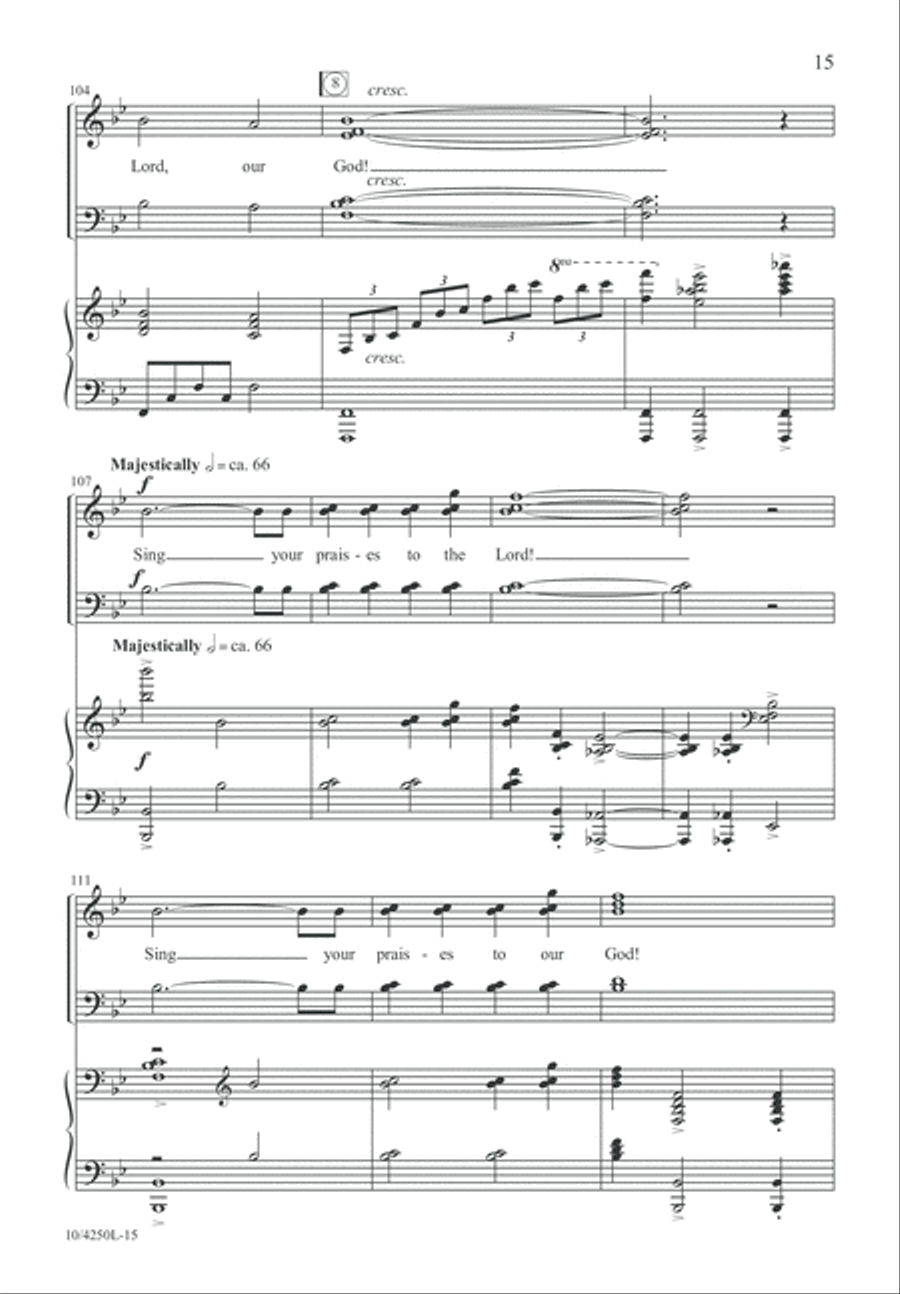 Psalm 98 4-Part scores gallery preview page 15