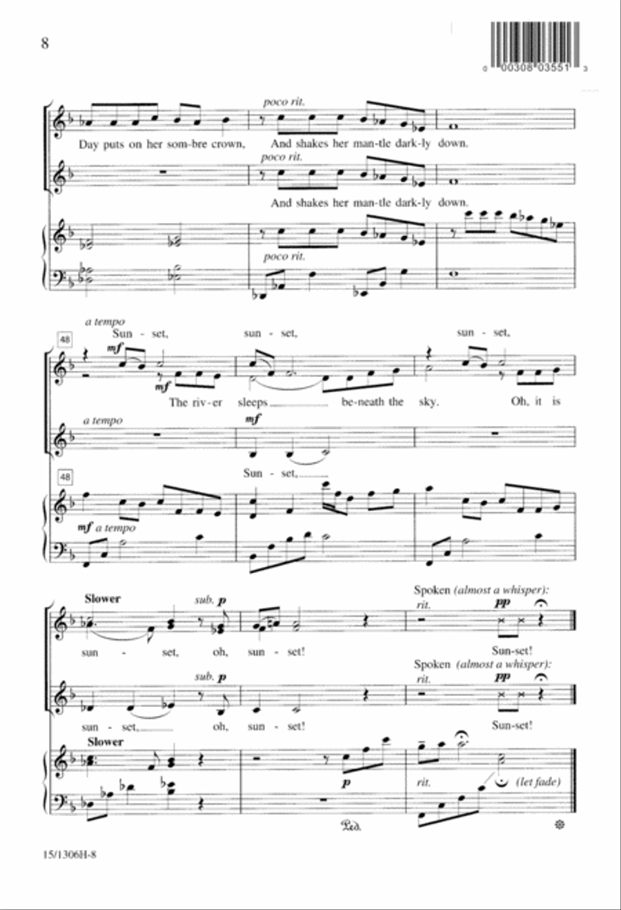 The River Sleeps Beneath the Sky SSA scores gallery preview page 8
