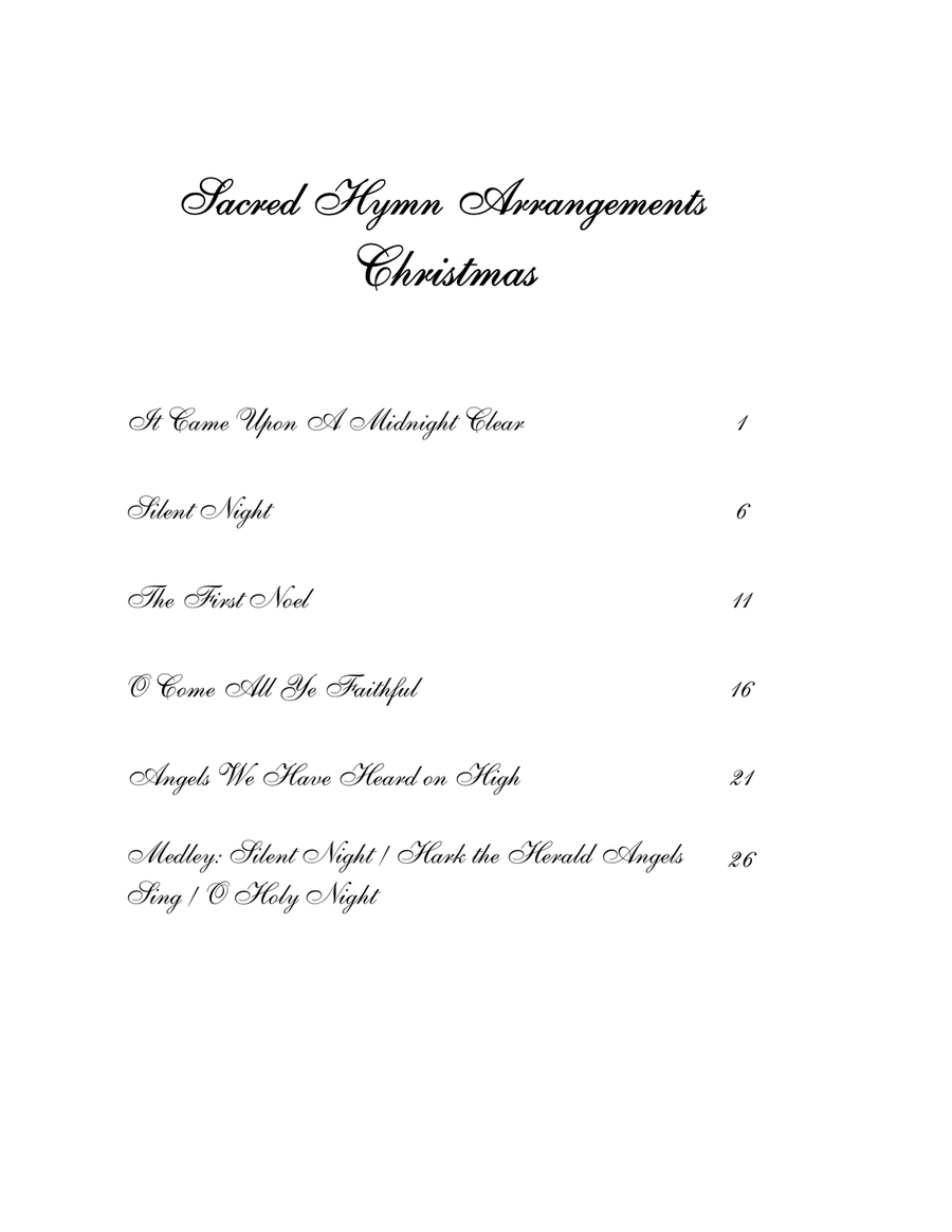 Sacred Hymn Arrangements for Piano - Christmas Piano Solo scores gallery preview page 3