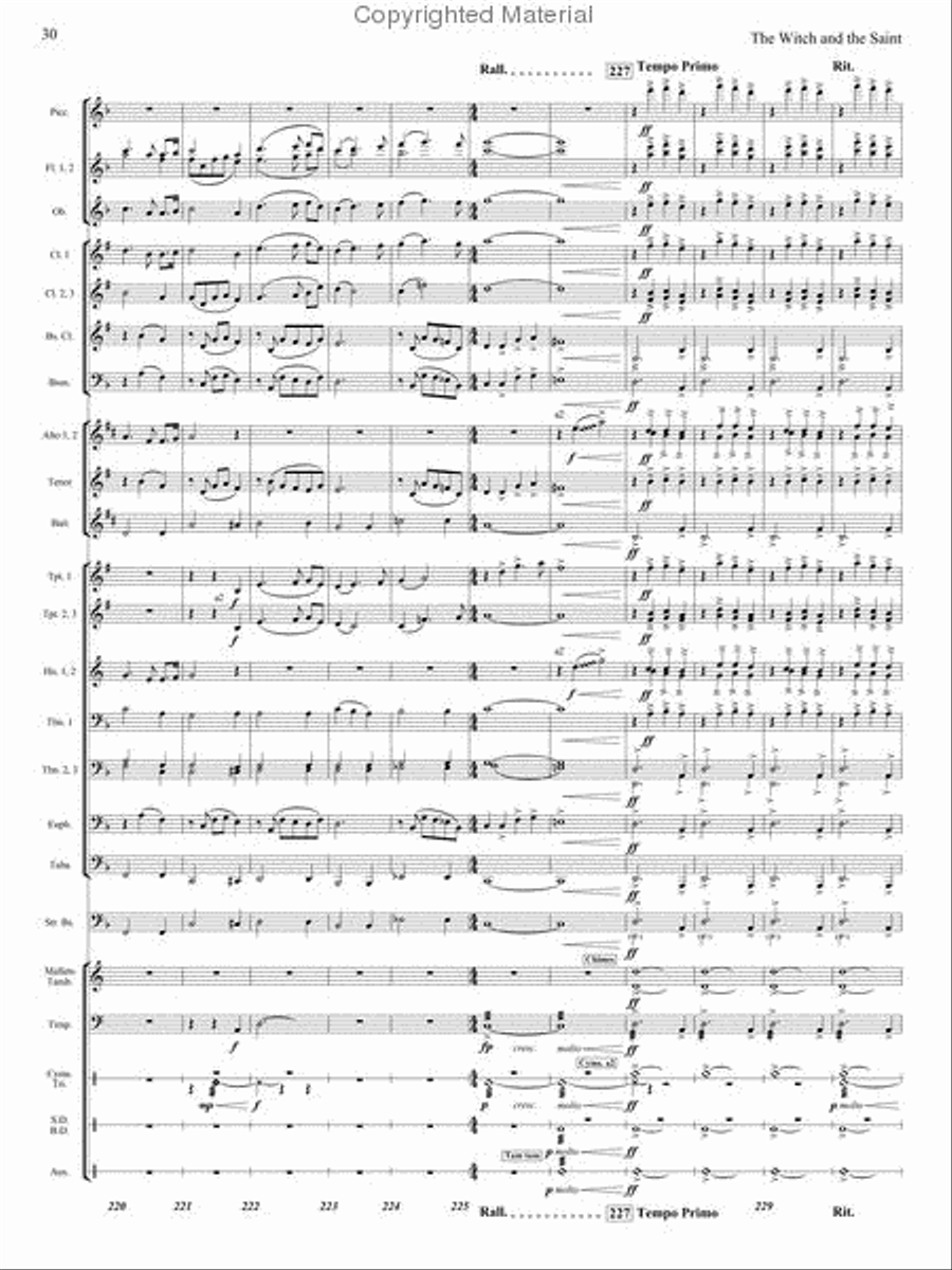 The Witch and The Saint Concert Band scores gallery preview page 29