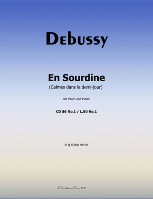 En Sourdine, by Debussy, CD 86 No.1, in g sharp minor