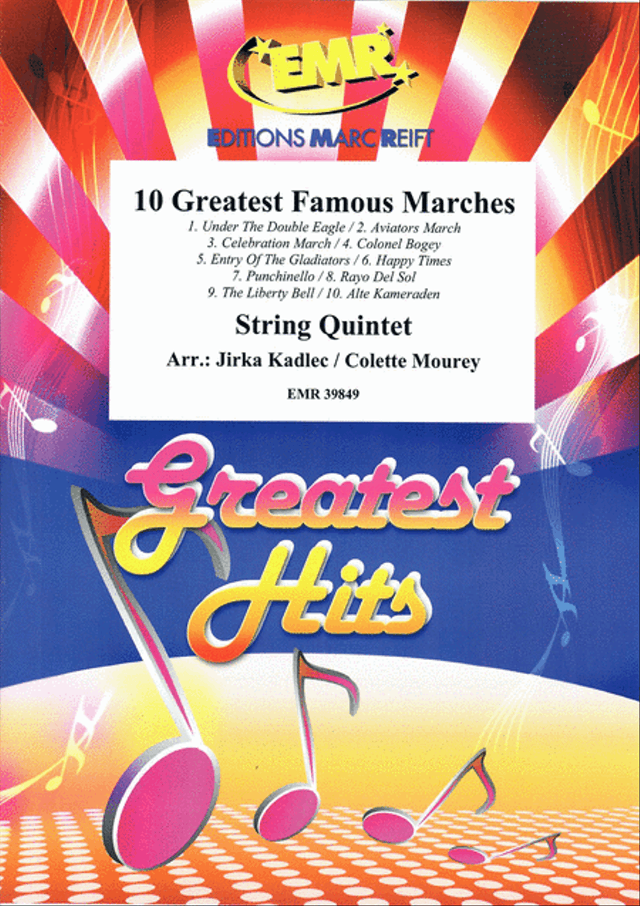 10 Greatest Famous Marches String Quintet scores gallery preview page 1