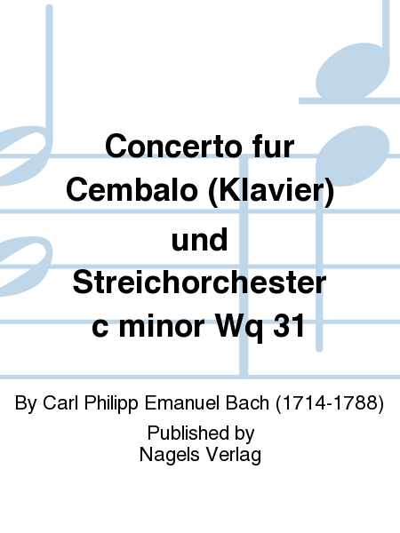 Concerto fur Cembalo (Klavier) und Streichorchester