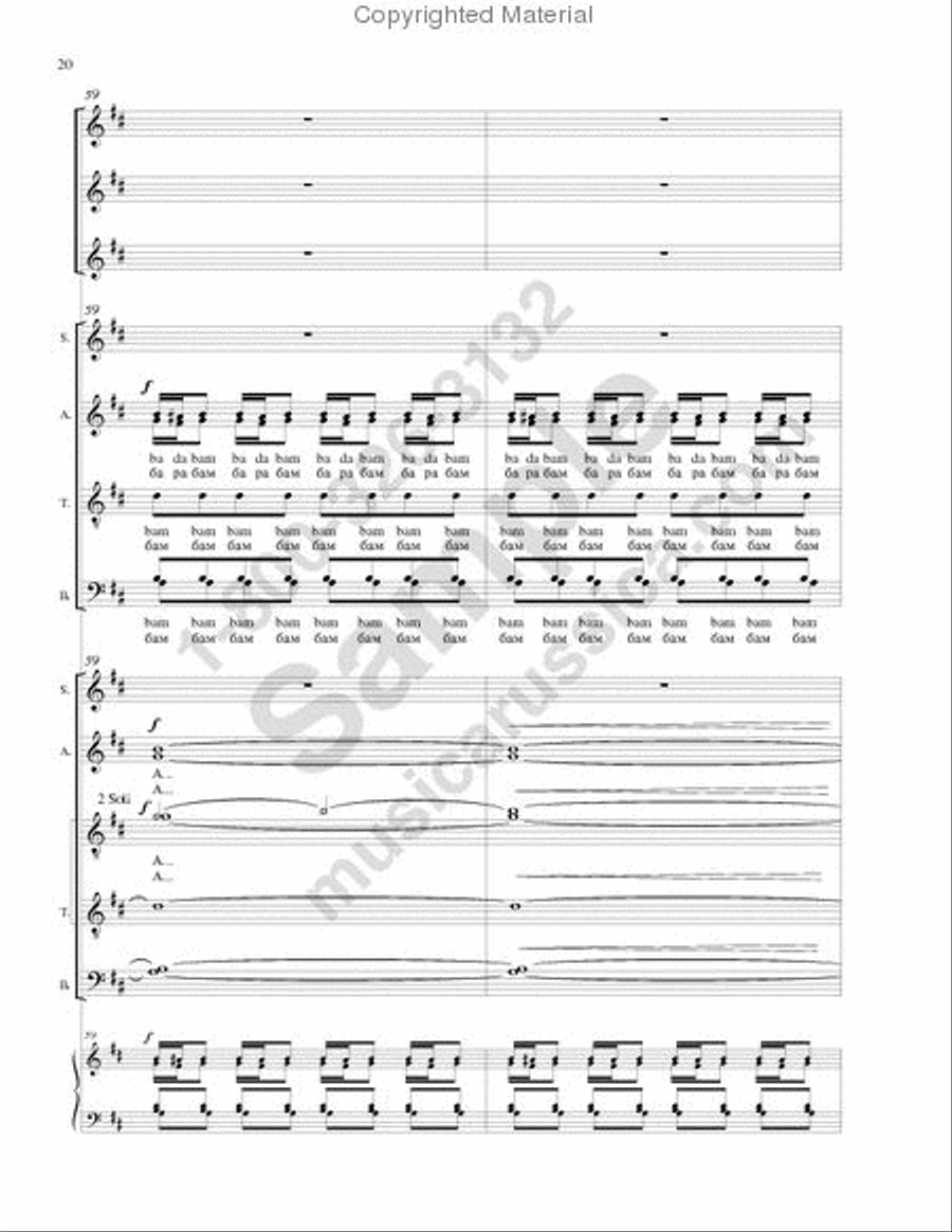 Magpie chatter ('Pushkin Wreath'-No.10) 4-Part scores gallery preview page 19