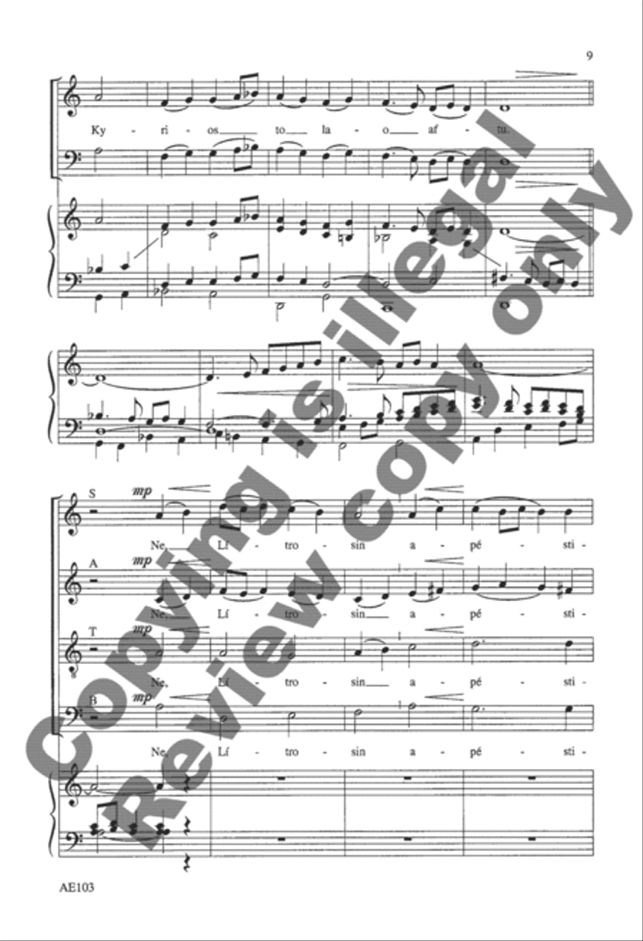Two Communion Hymns From the Byzantine Liturgy, Set 2 4-Part scores gallery preview page 9