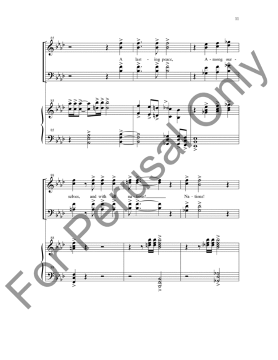 A Just And Lasting Peace (Choral Score) 4-Part scores gallery preview page 12