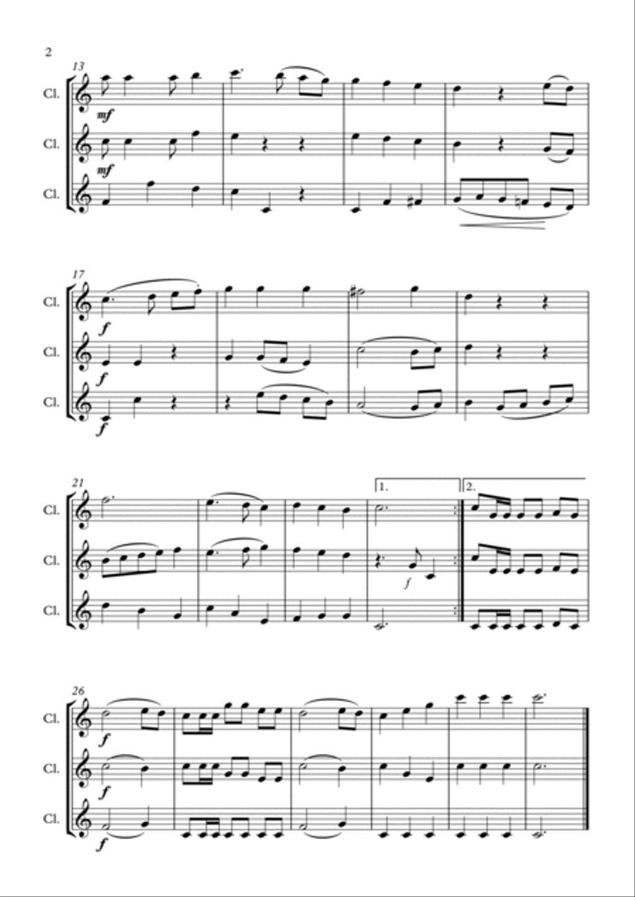 Allegretto Clarinet Trio scores gallery preview page 2