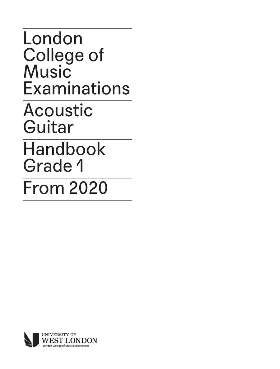 LCME Acoustic Guitar Handbook Grade 1 2020 Acoustic Guitar scores gallery preview page 1