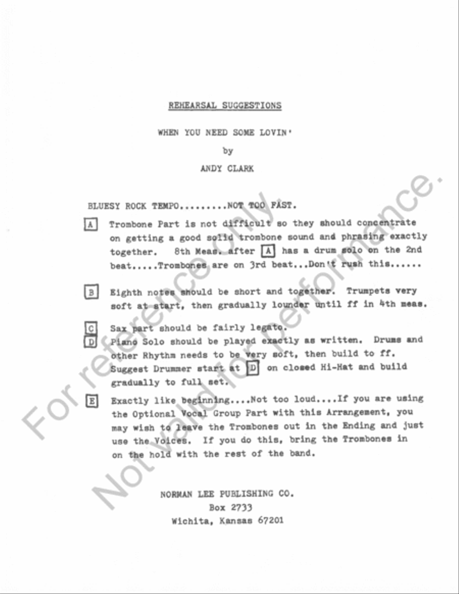 When You Need Some Lovin' Jazz Ensemble scores gallery preview page 2