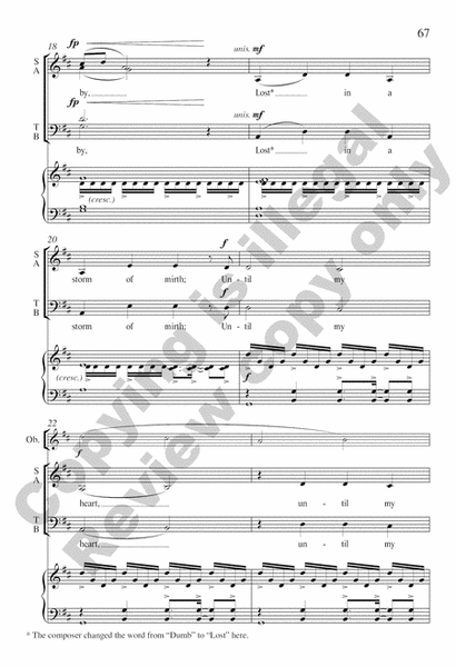 For a Breath of Ecstasy (Piano/Oboe/Choral Score) image number null