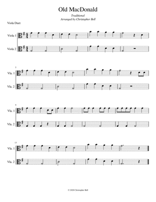 Old MacDonald - Viola Duet - Level 1