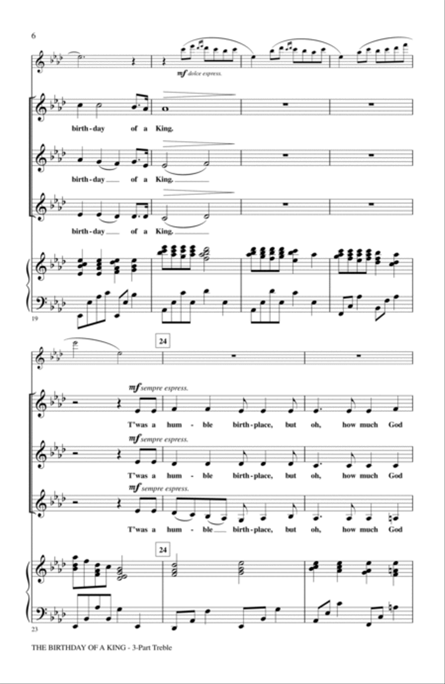 The Birthday Of A King The Birthday Of A King 3-Part scores gallery preview page 4