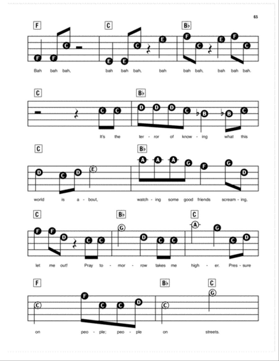 Under Pressure Electronic Keyboard scores gallery preview page 2