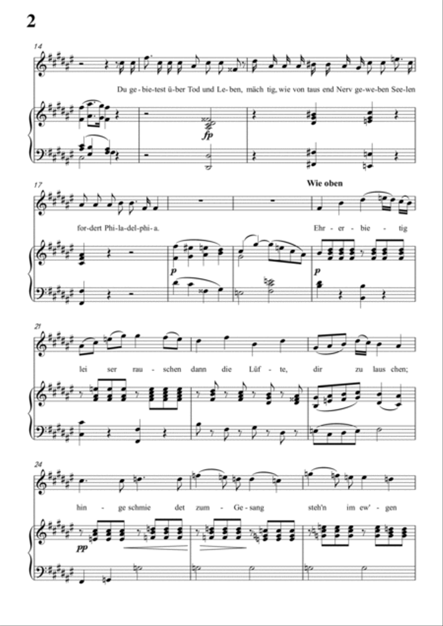 Schubert-Laura am Klavier(Laura at the Piano),D.388 in #F for Vocal and Pno Voice scores gallery preview page 3