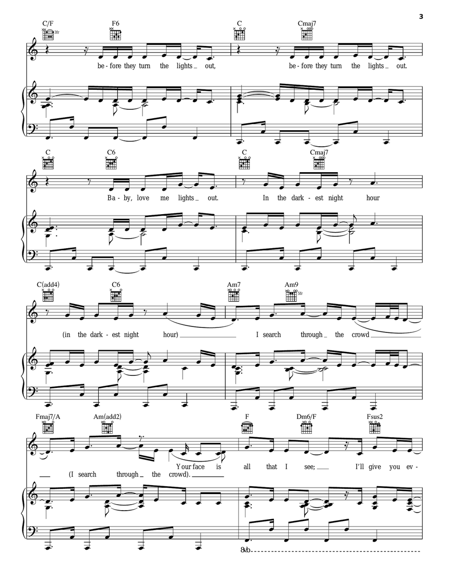 XO Piano, Vocal, Guitar scores gallery preview page 3