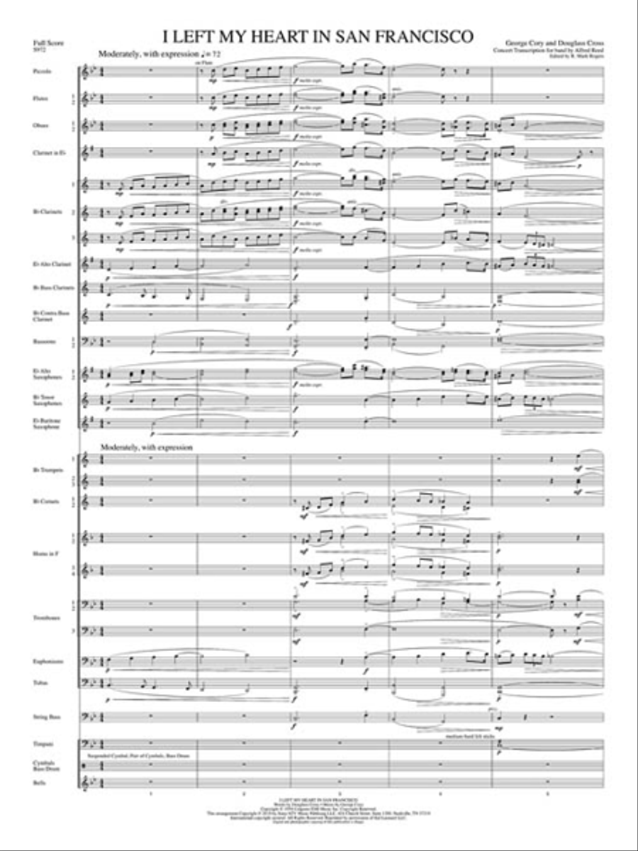 I Left My Heart in San Francisco Concert Band scores gallery preview page 4