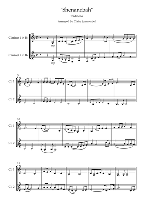 Shenandoah - Easy Clarinet Duet