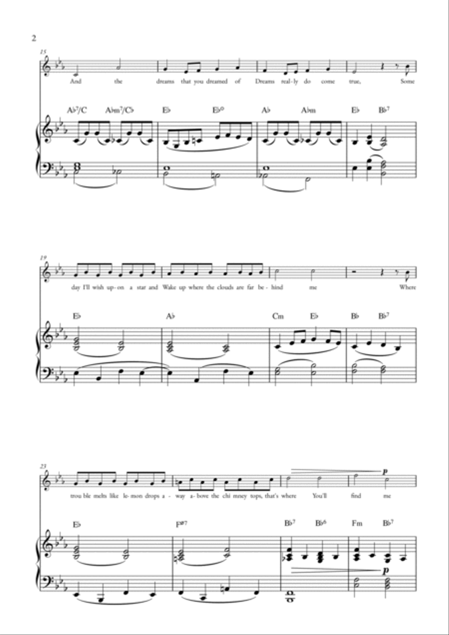 Over The Rainbow Over The Rainbow Voice scores gallery preview page 2